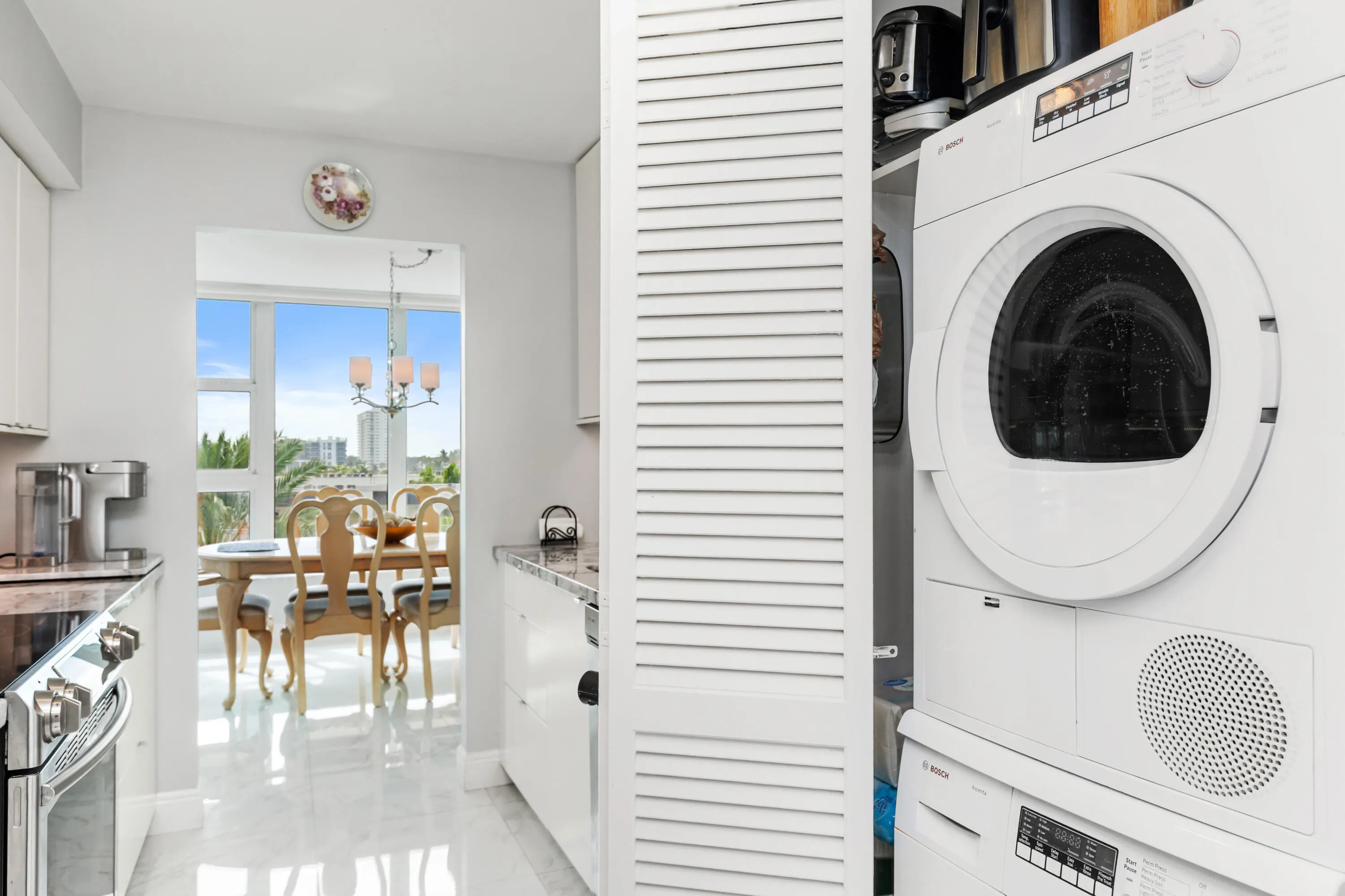 Bosch Laundry Appliances in Kitchen
