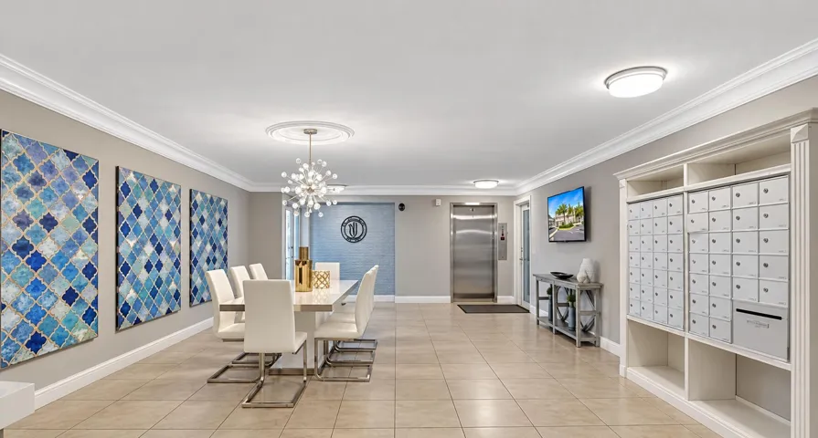 Lobby area with mailboxes