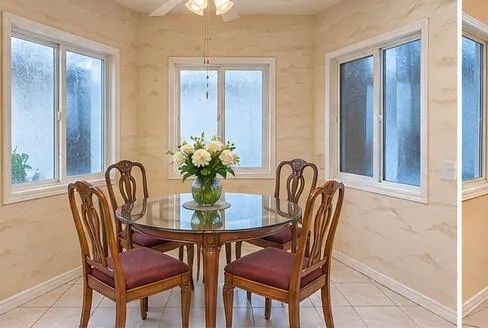 Digitally decluttered to remove personal items; property features unchanged.