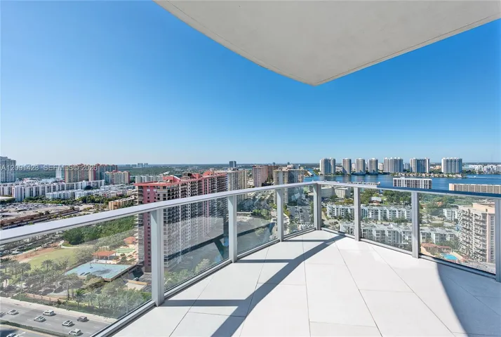View from balcony outside master bedroom