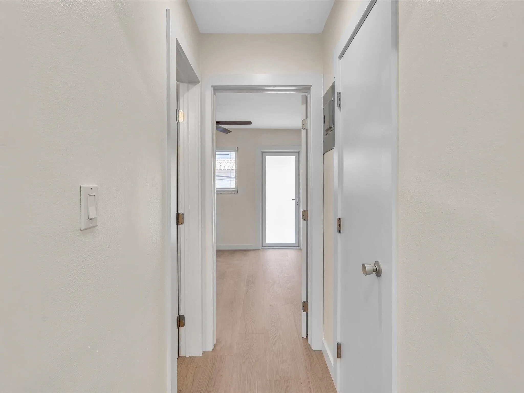 Hallway Leading to bathroom, bedroom and walk in closet