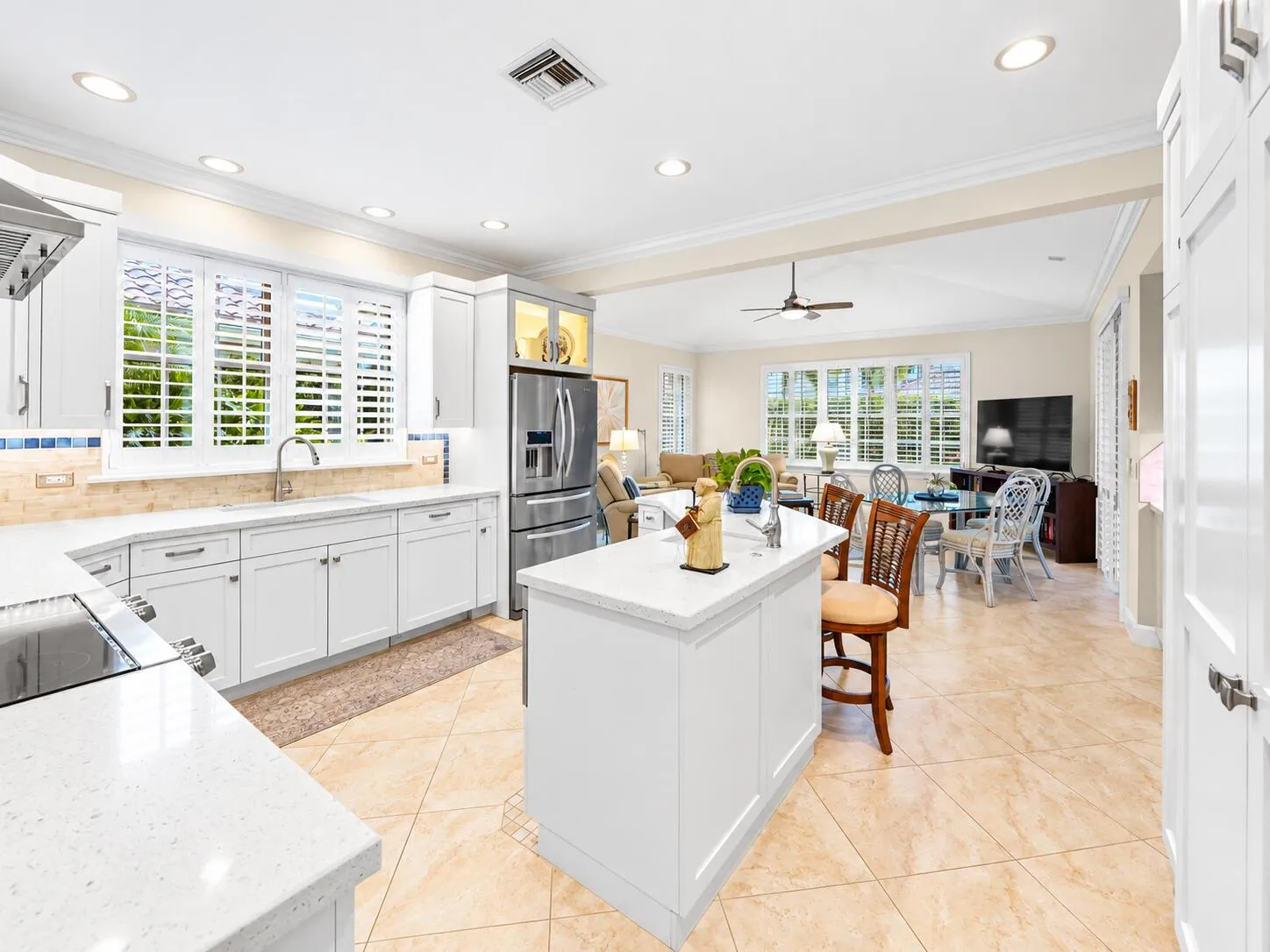 Expansive Kitchen Facing the Family Room