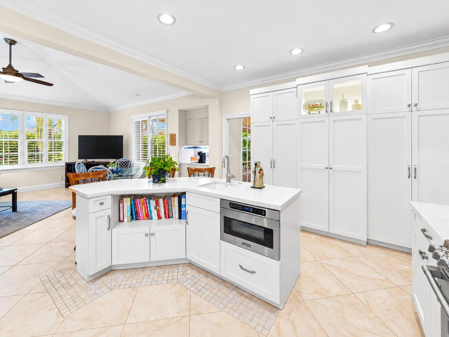 Expansive Kitchen facing the Family Room