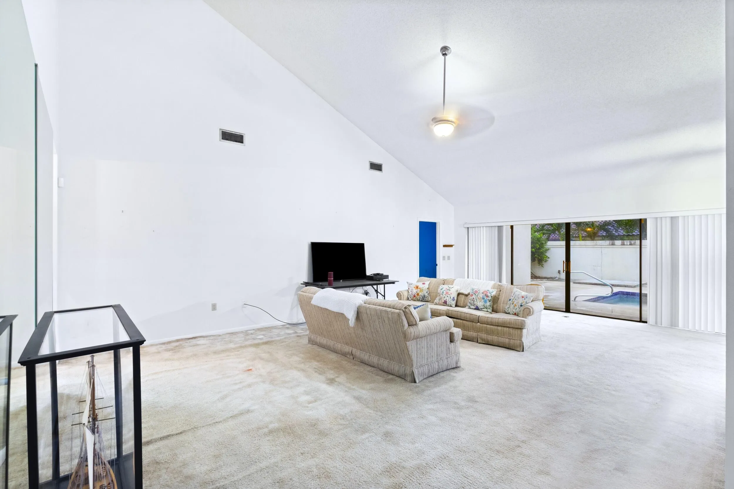 The open floor plan accommodates modern living