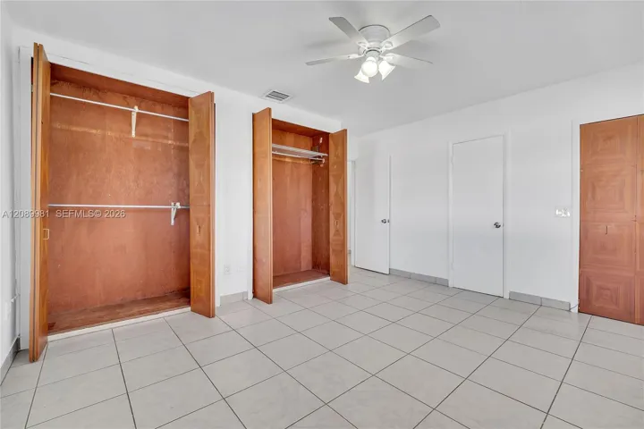Main bedroom with 3 closets.14.2 X 12.9