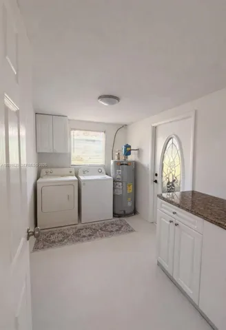 Dedicated indoor laundry room with modern washer/dryer hookups and extra convenience.