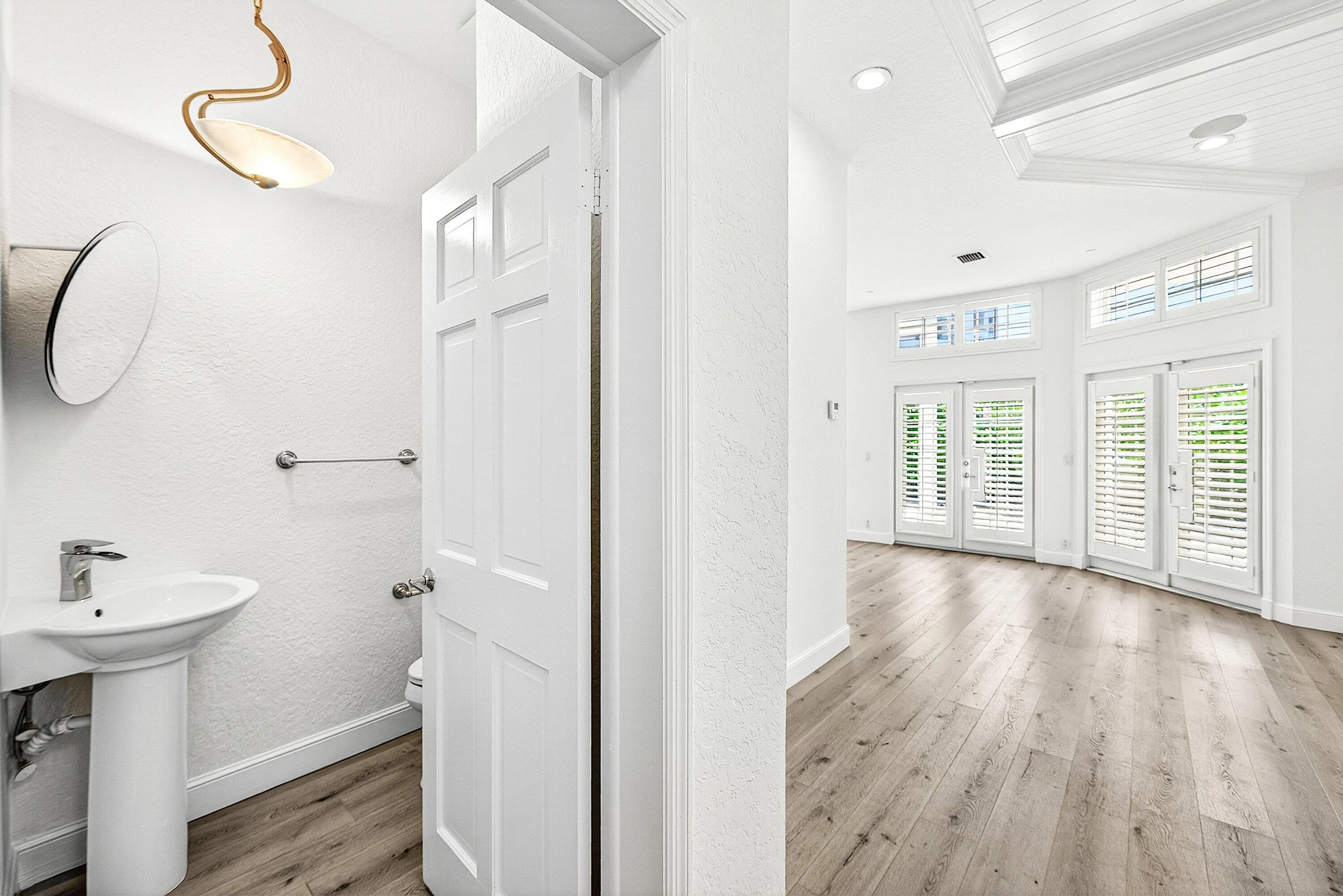 first floor powder room