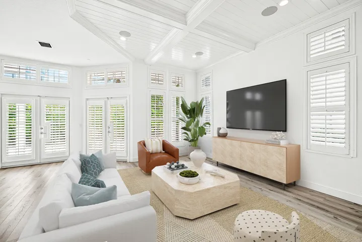 virtually staged 1st floor living area