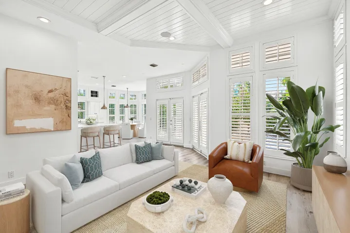 Virtually staged 1st floor living area
