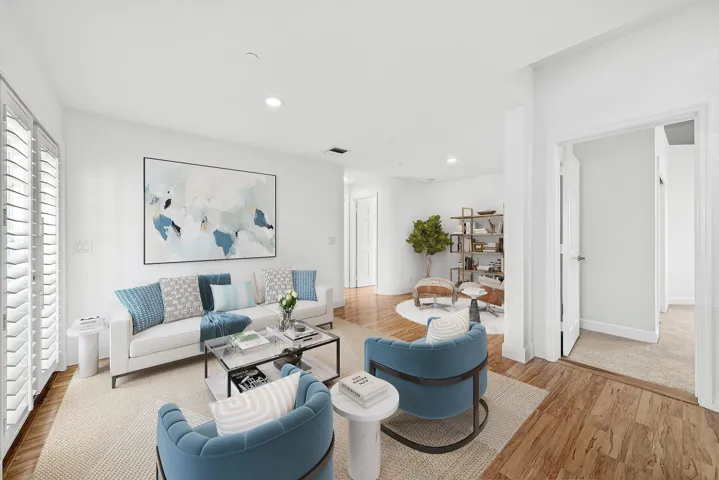 Virtually staged 2nd fl living area