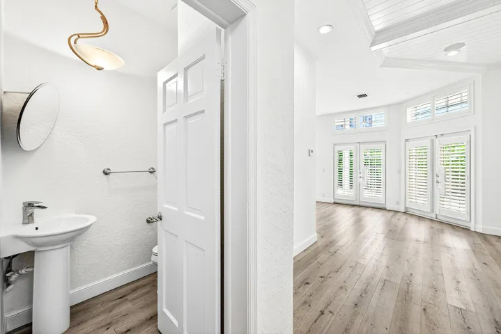 first floor powder room