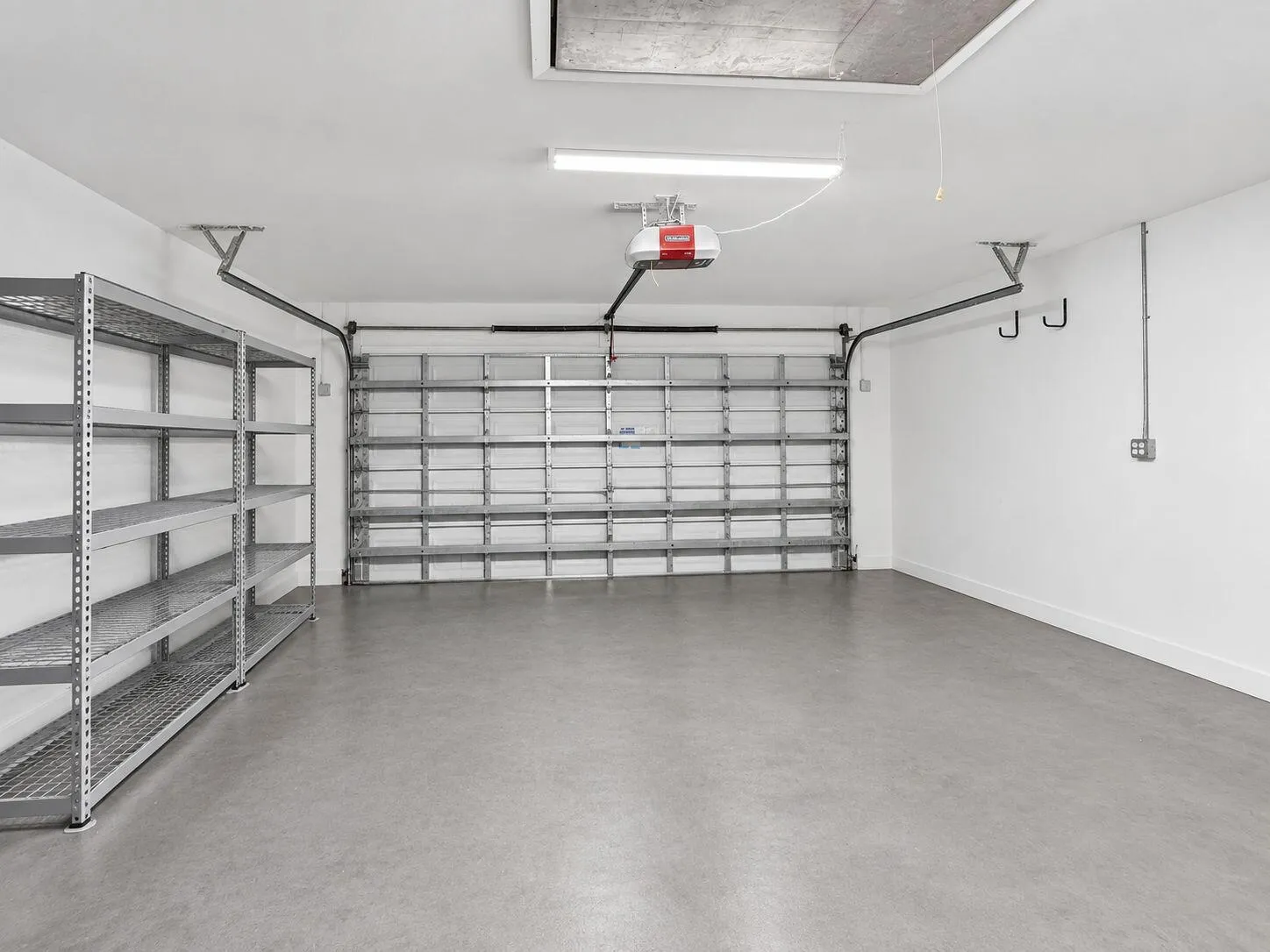 Eat off the floor in the garage. Hurricane rated overhead door.