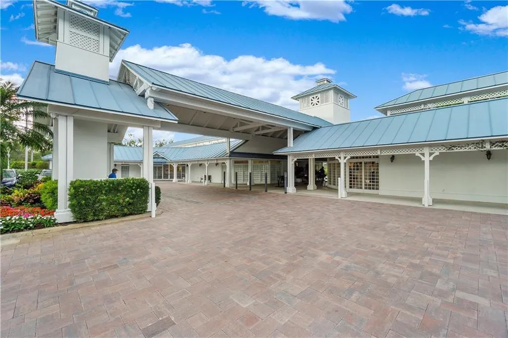 Clubhouse covered bag drop.