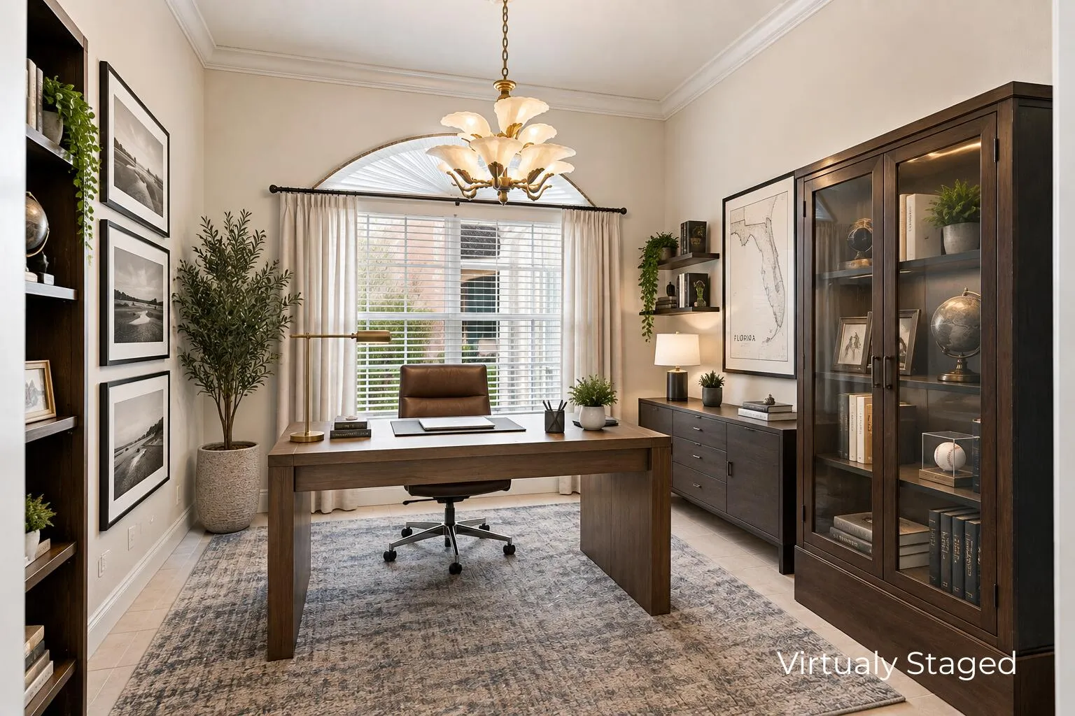 Virtually Staged home gym.