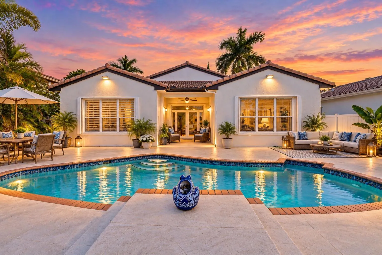Virtually staged patio