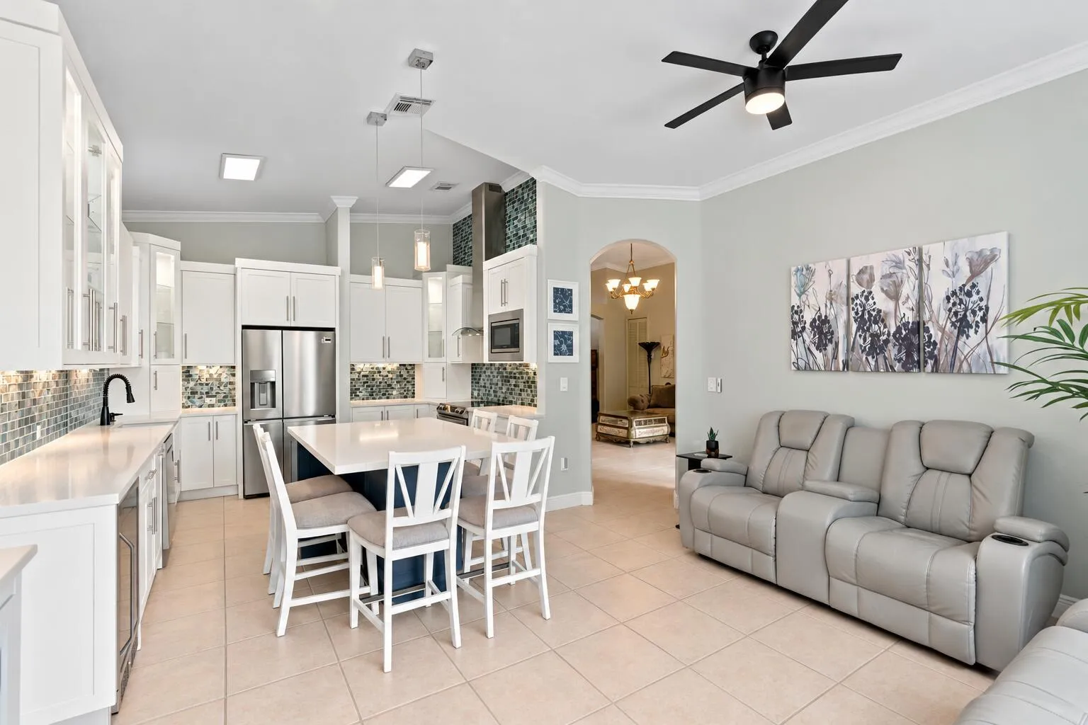 The family room flows directly into the kitchen for easy everyday living and entertaining.