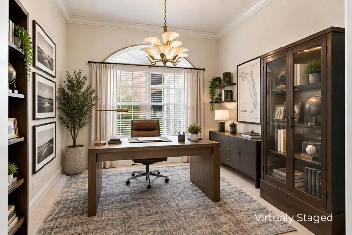 Virtually Staged home gym.
