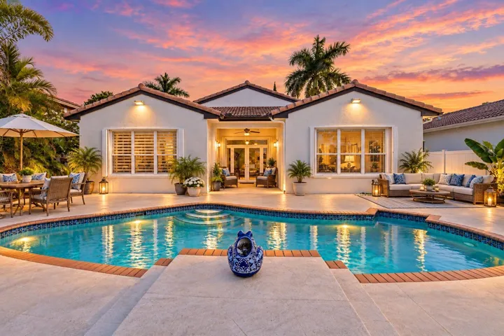 Virtually staged patio