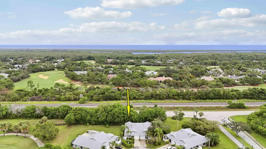 Aerial with ocean