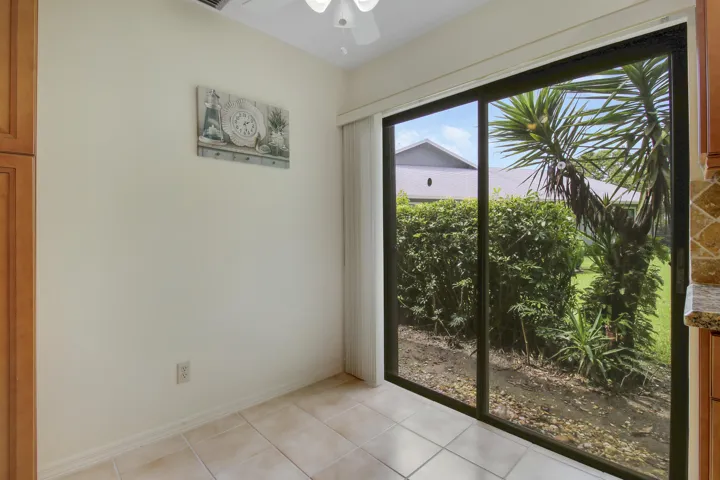 kitchen with doorway to side yard