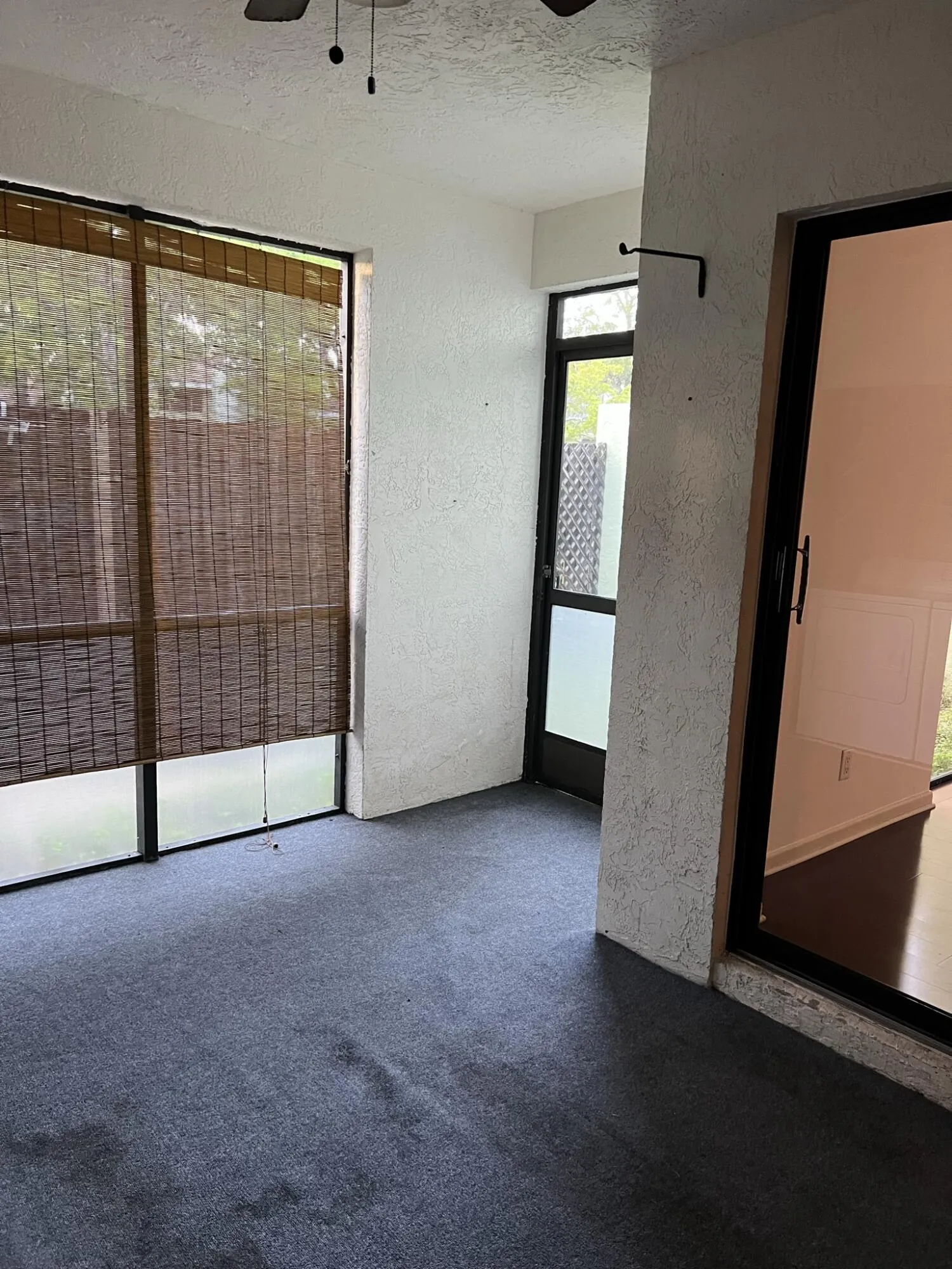 Access the private fenced in outdoor area.
