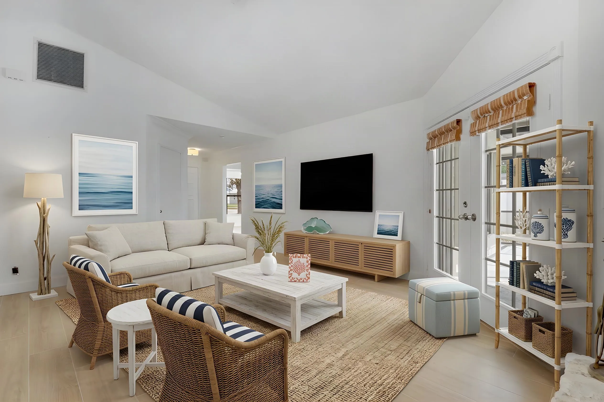 virtually staged living room