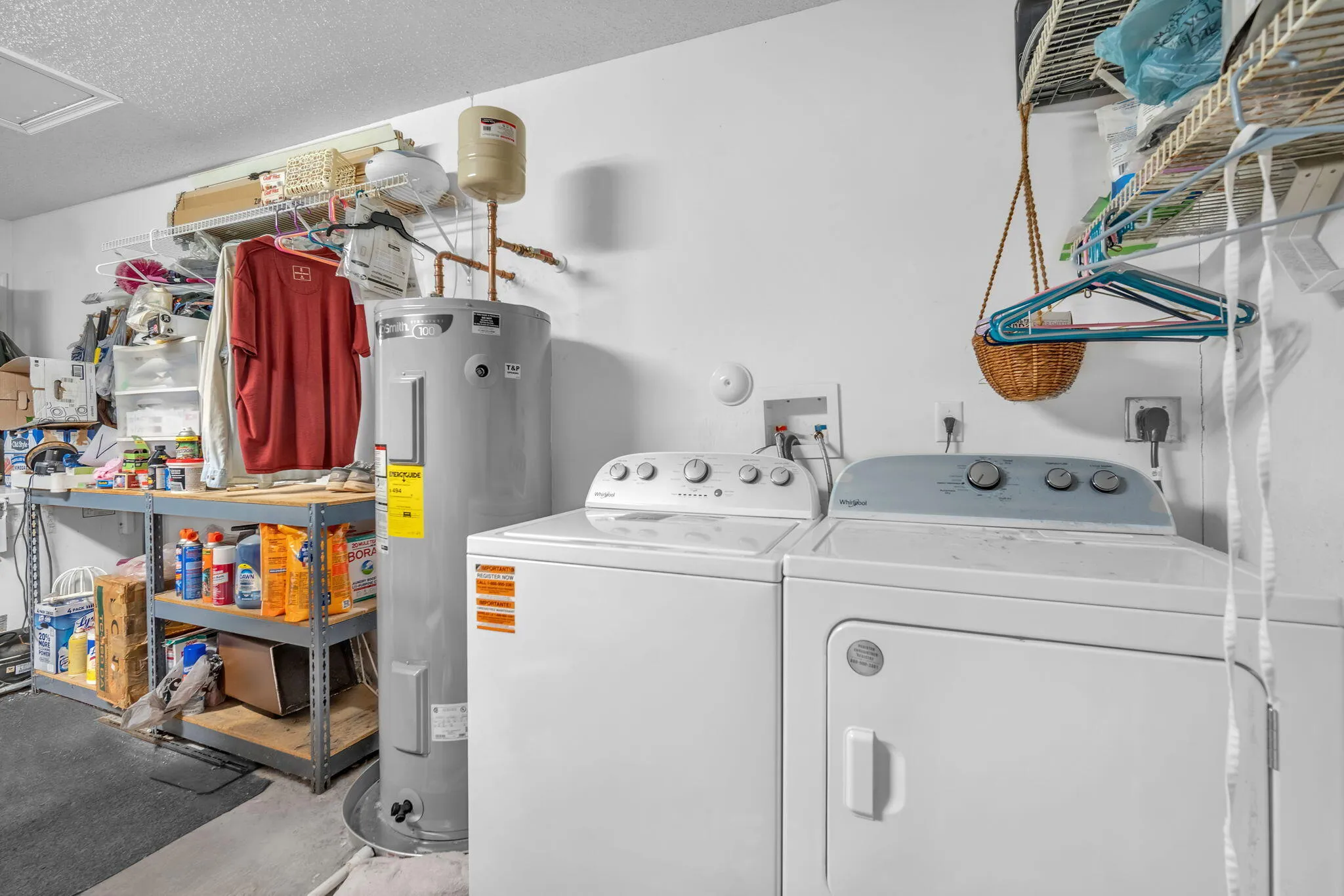 Washer & Dryer in garage