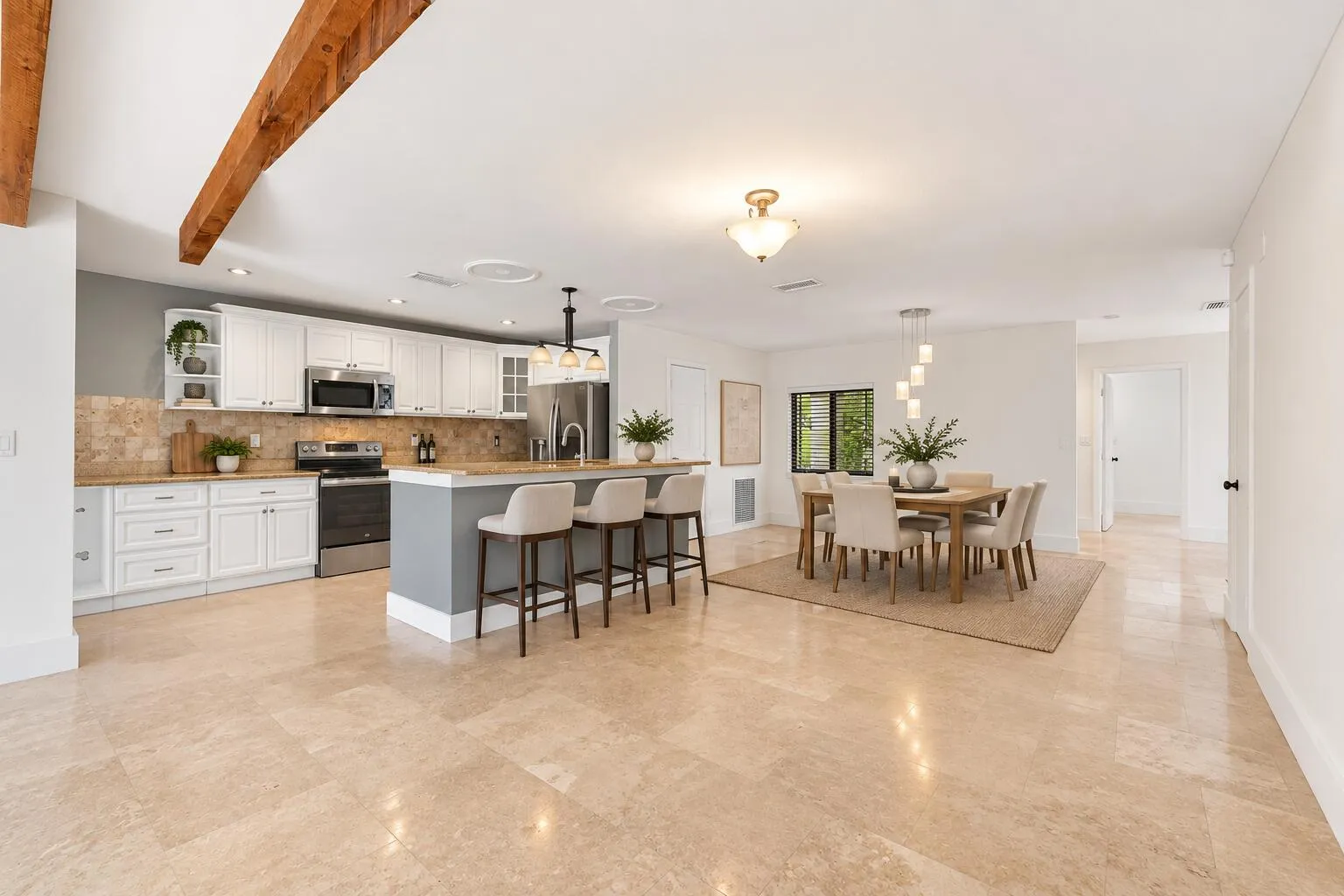 Virtually staged kitchen