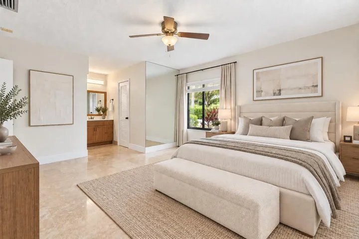 Virtually staged Primary Bedroom