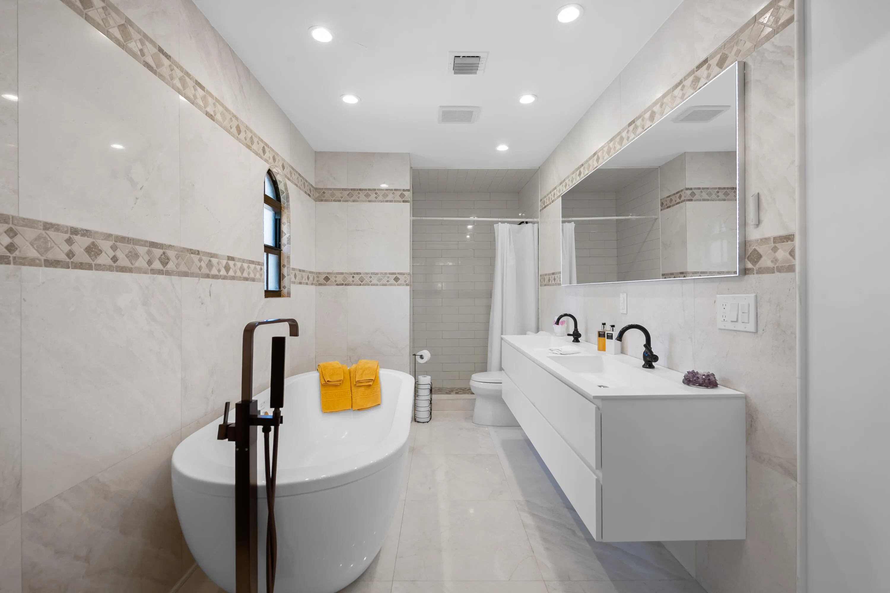 Owner primary Bath, Double vanity.