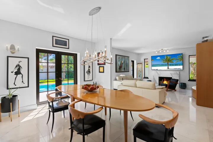 The formal dining are easily could hold a 10 to 12 person dining area.