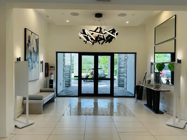 entrance into the clubhouse- has office in clubhouse