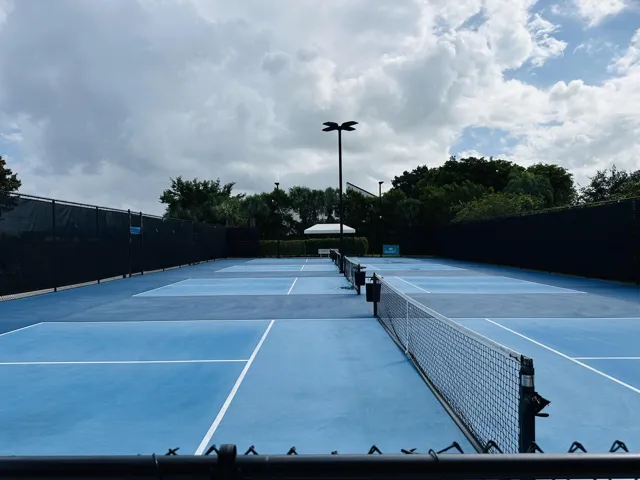 lighted pickleball court