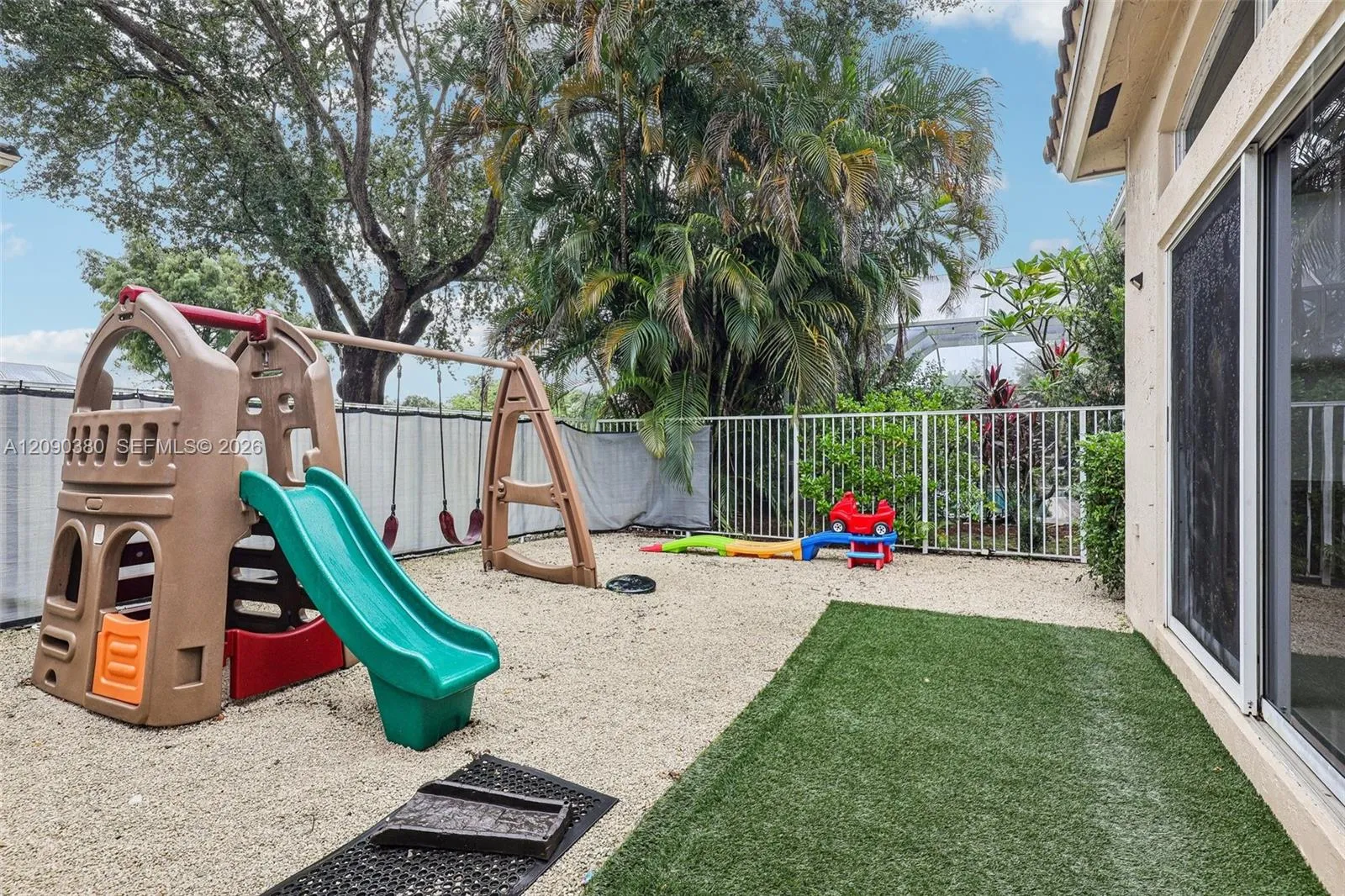 Separate yard space for play.