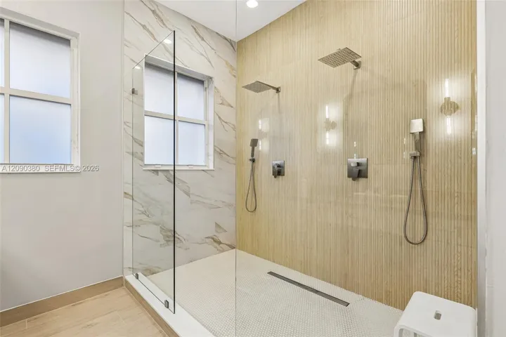 Primary bath with oversized shower