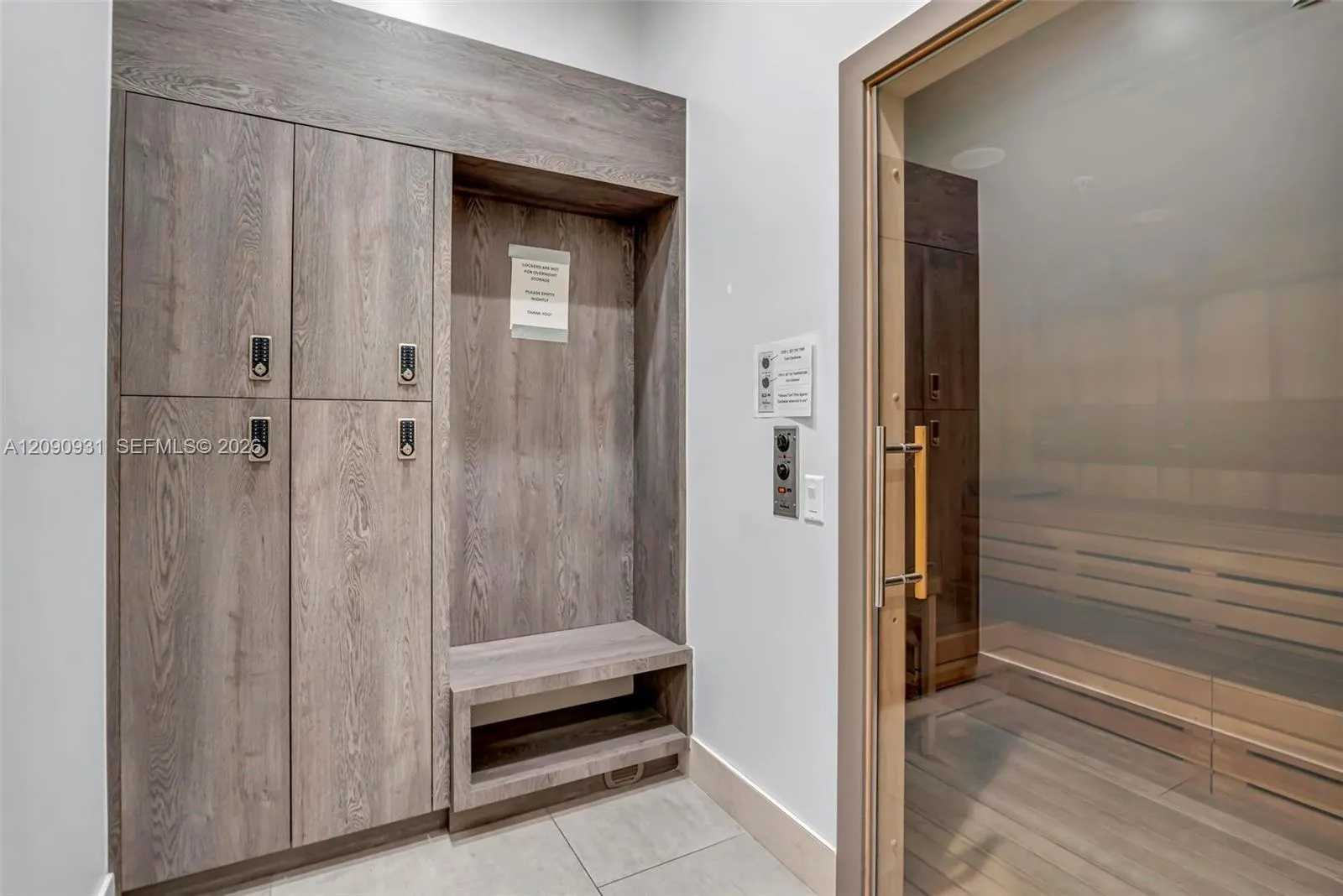 Sauna & Lockers in Gym