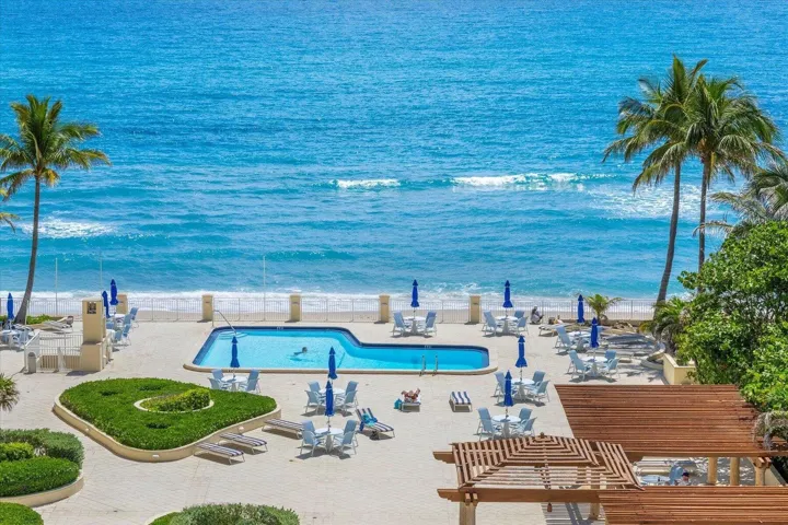 Pool over Ocean Aerial
