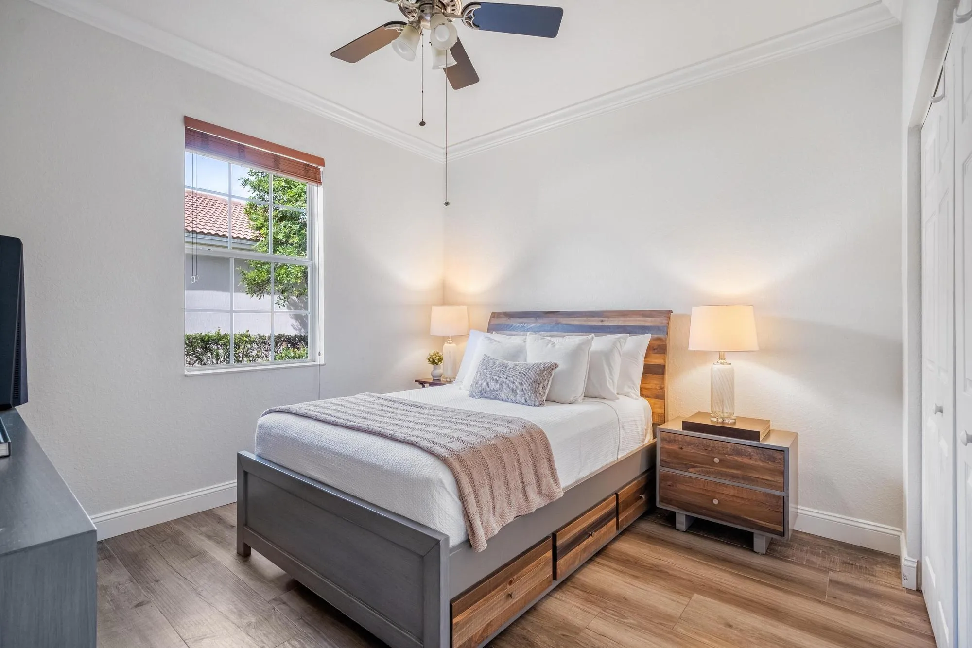 Third Bedroom Offers a Quiet Space with Ample Lighting