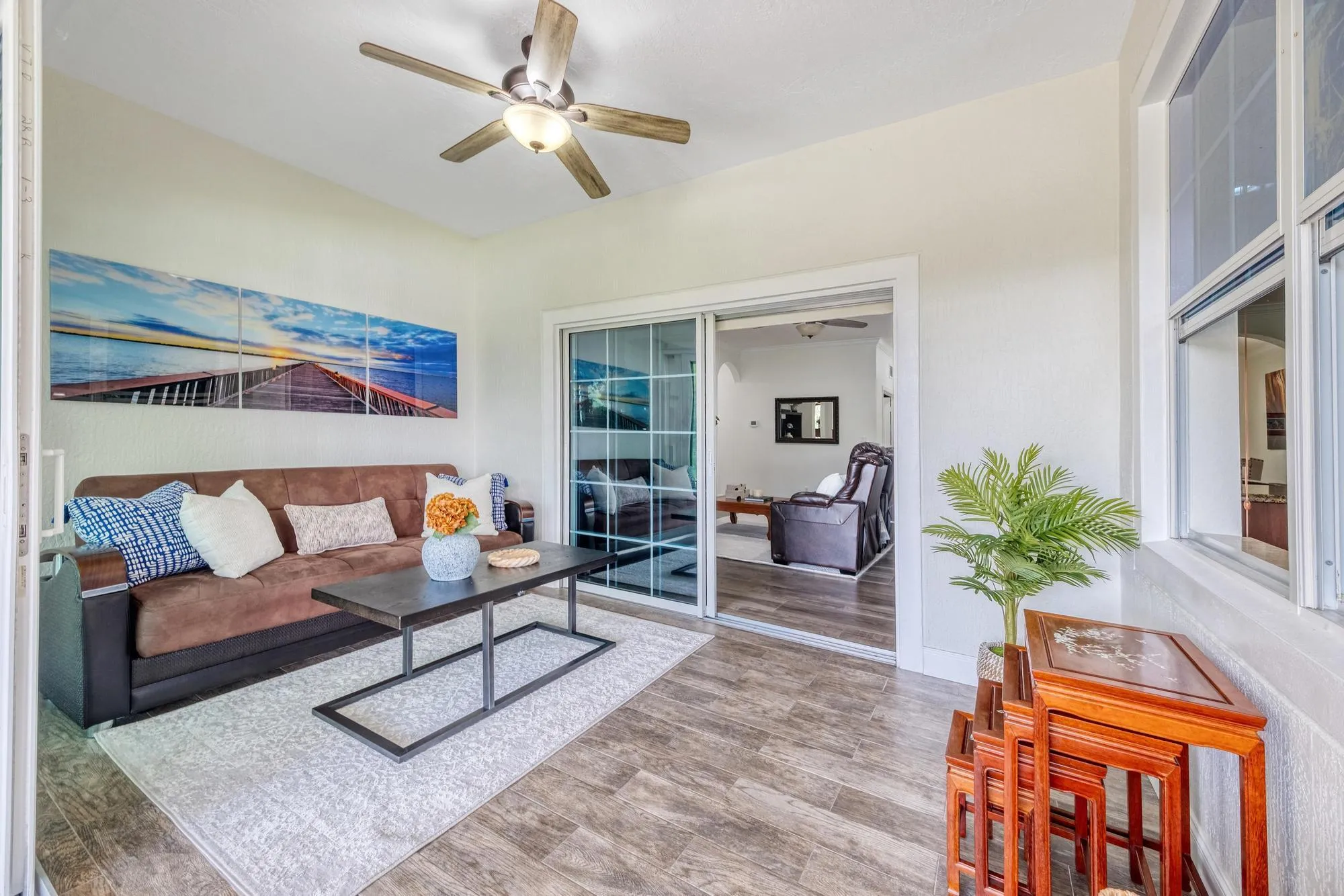 Sunroom Seating Area Fully Enclosed