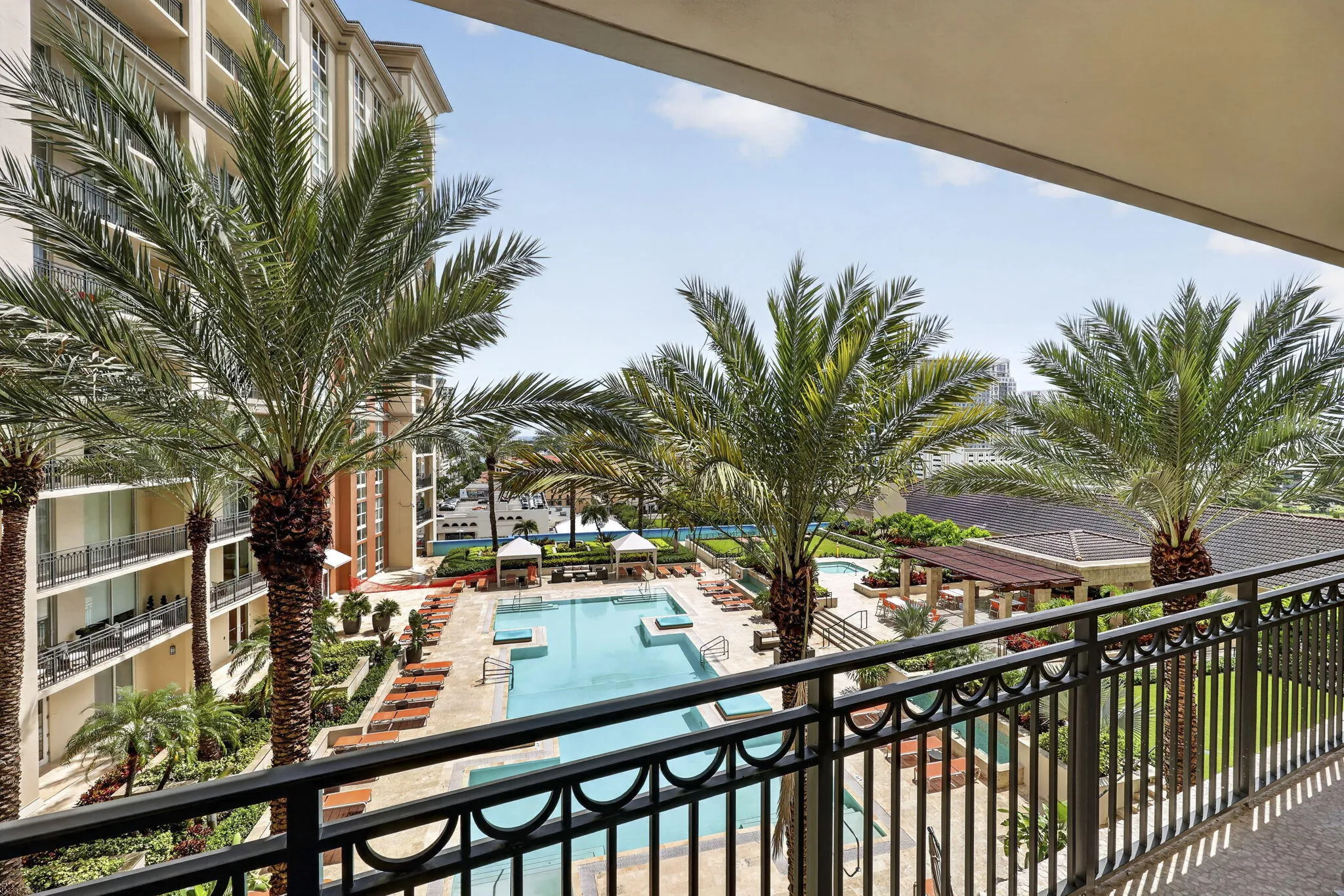 Pool-Facing Balcony Views