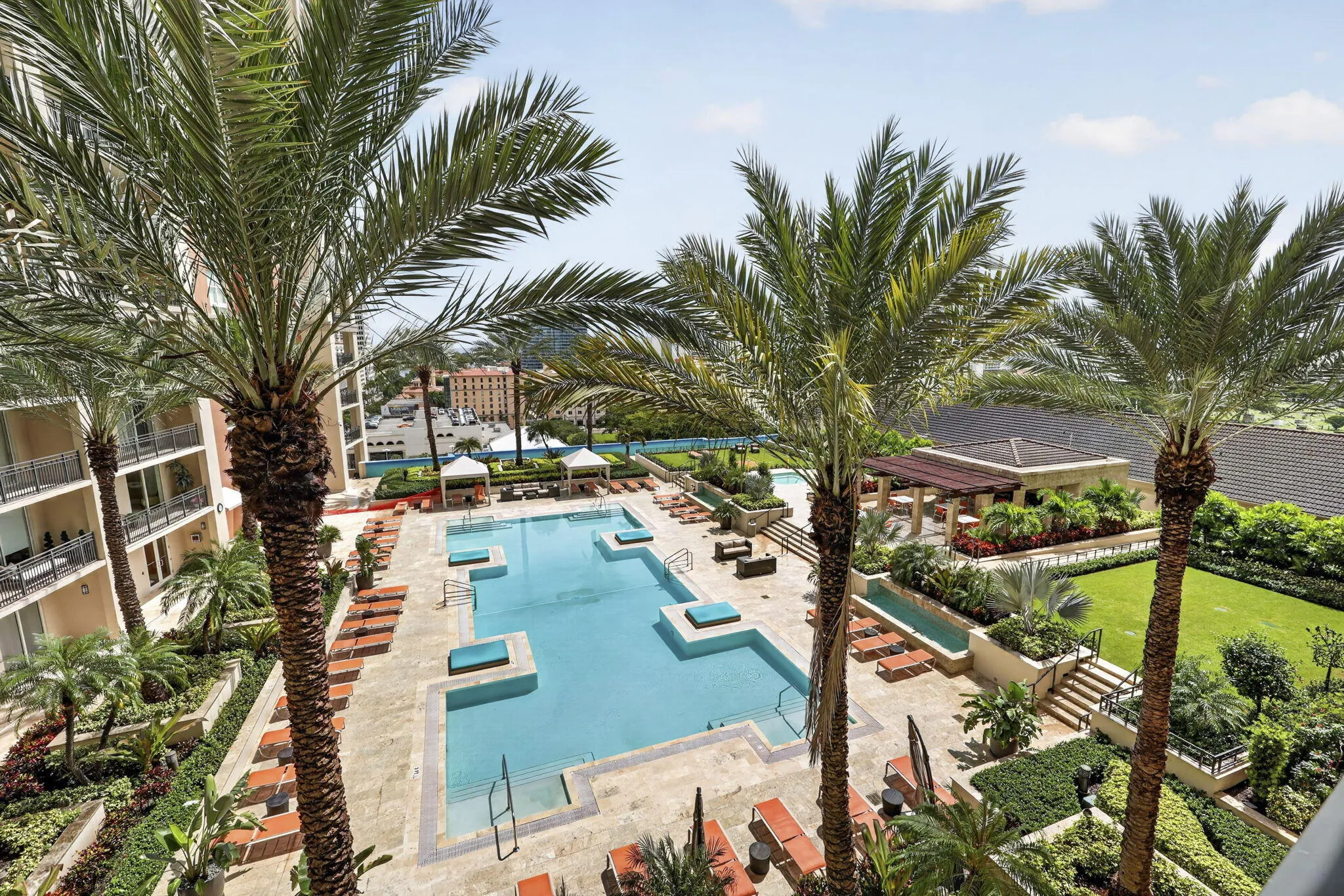 Pool-Facing Balcony Views