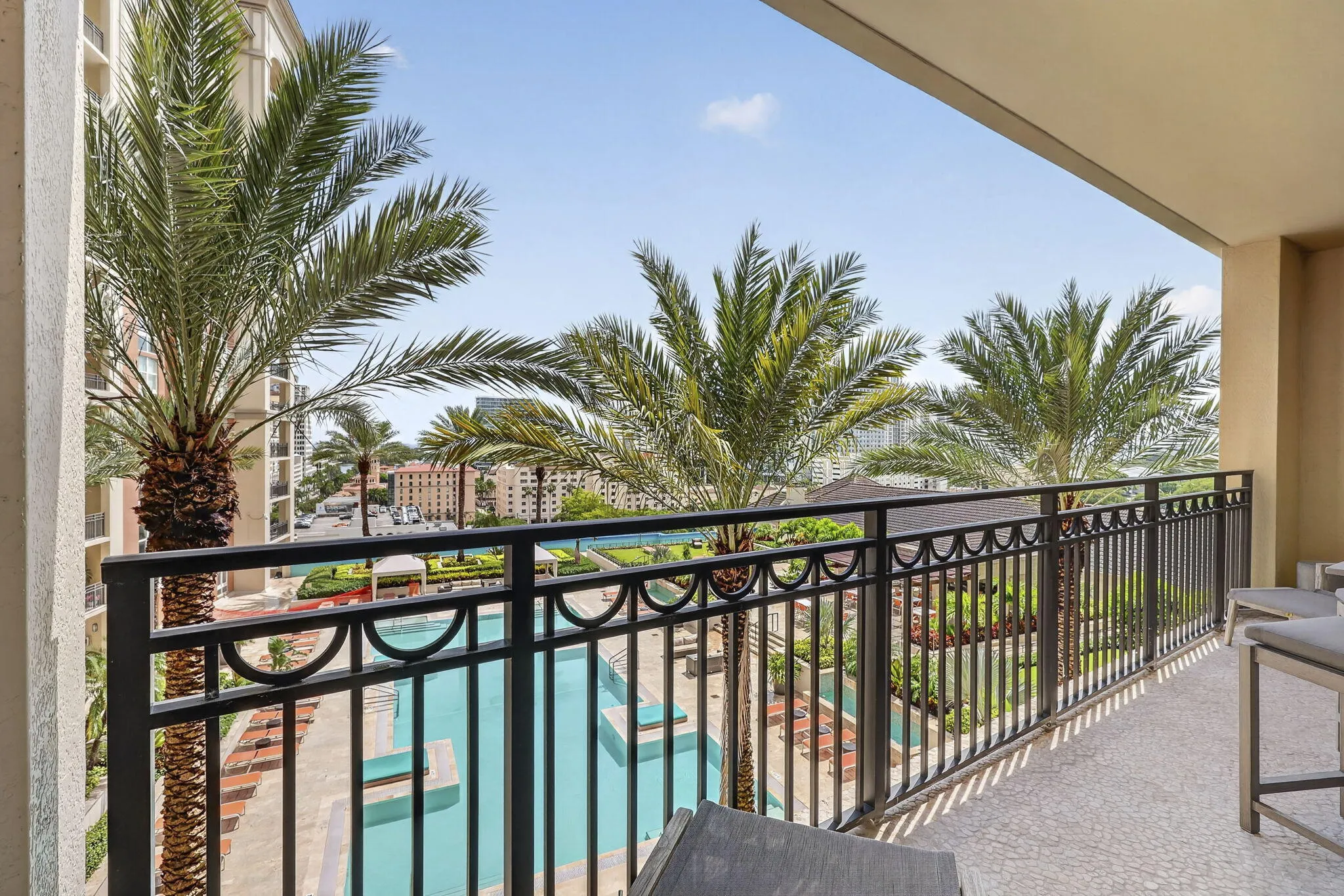 Pool-Facing Balcony Views