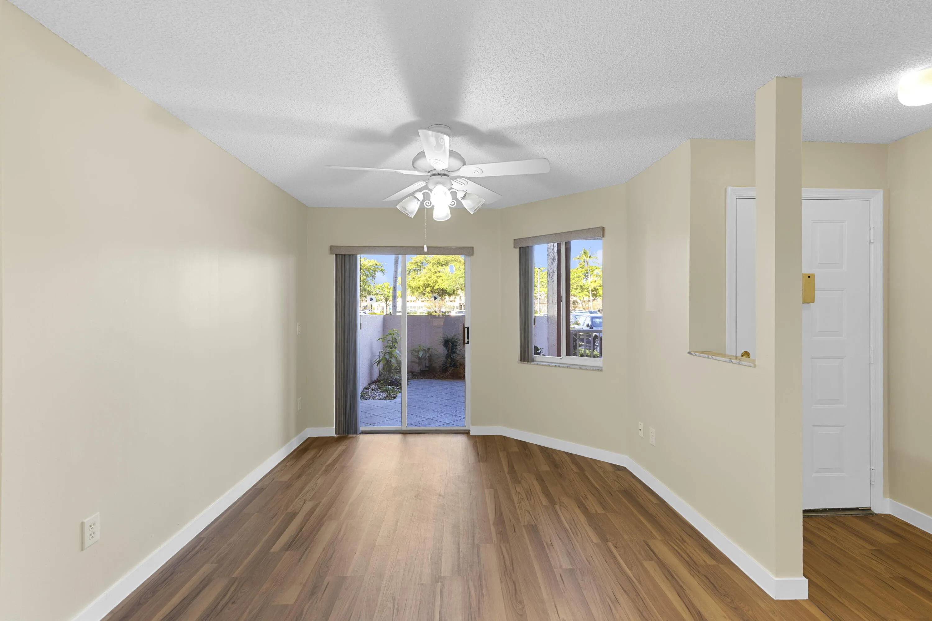 Courtyard Views from Den/Living Area