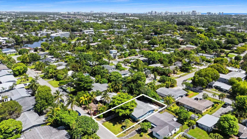 Aerial view of 1636 NE 7th Terrace