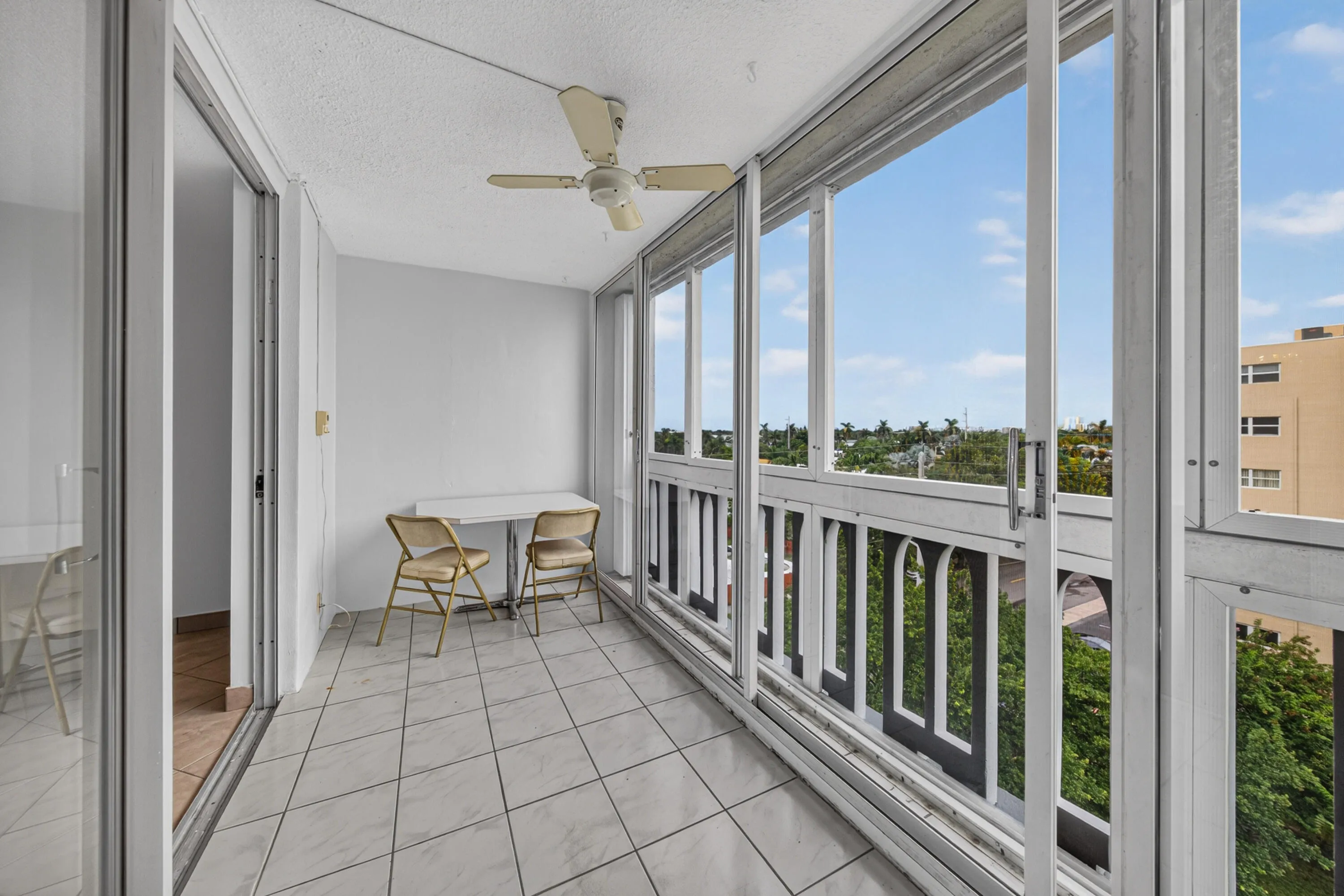 Back Porch with Accordian Shutters