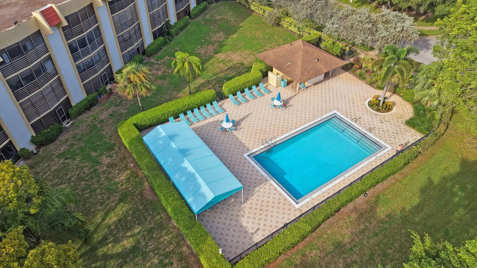 Aerial View Community Pool