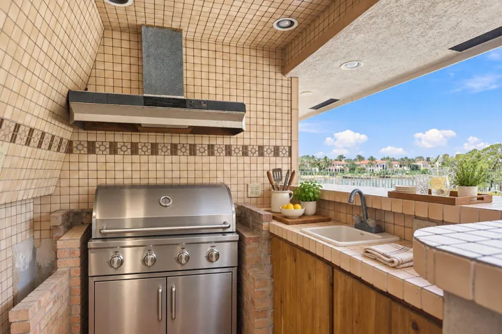 Virtually Staged Outdoor kitchen