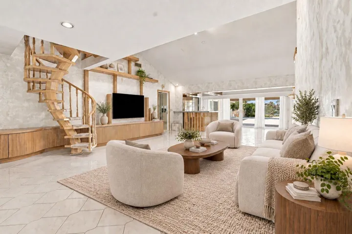 Virtually Staged Living Room