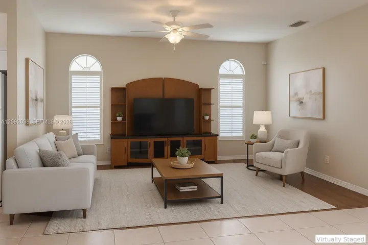 Virtually Staged Family room
