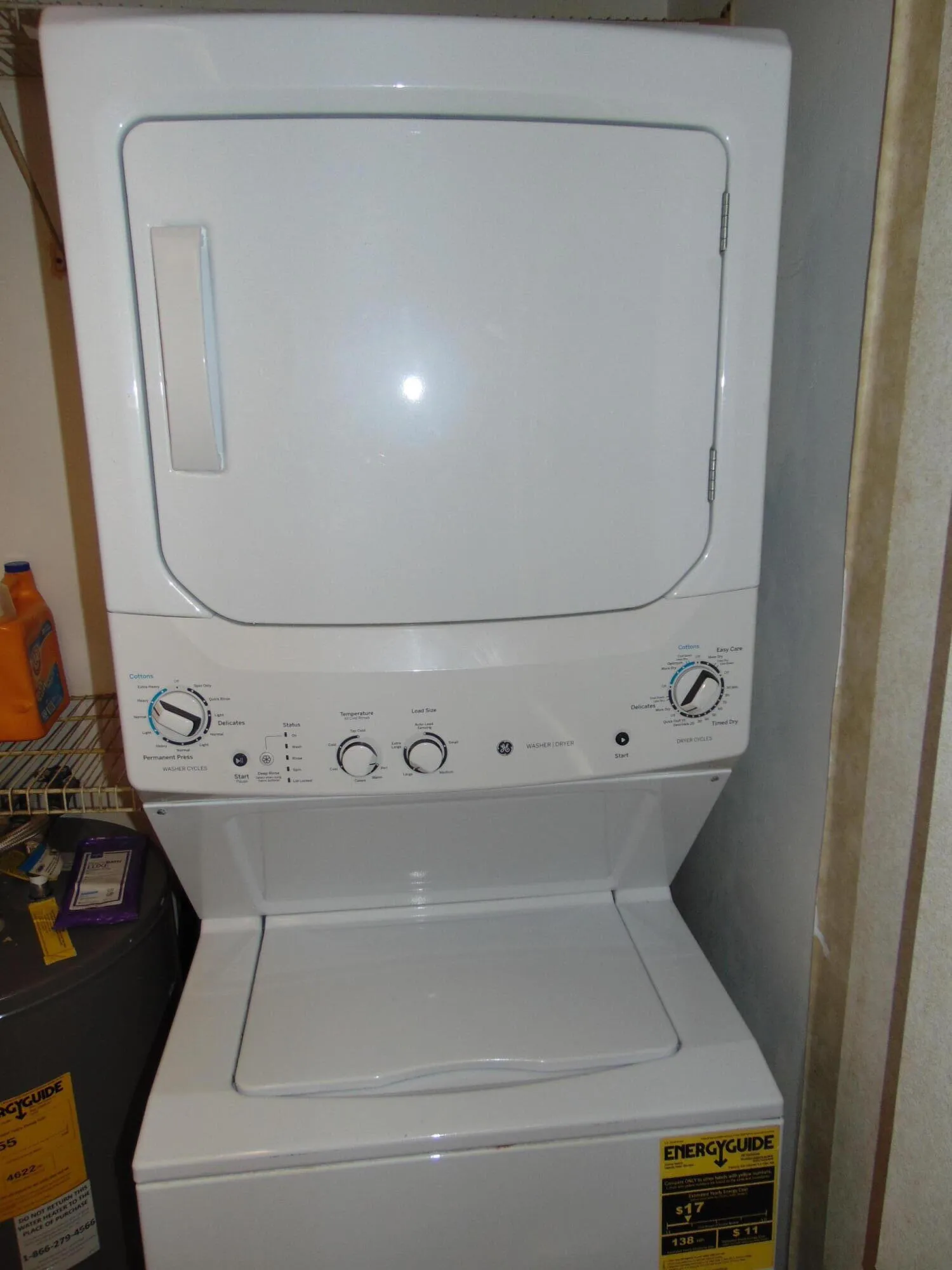 LARGE WASHER DRYER IN UNIT